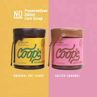 Coop's Original Hot Fudge & Salted Caramel Sauce (2- Pack)