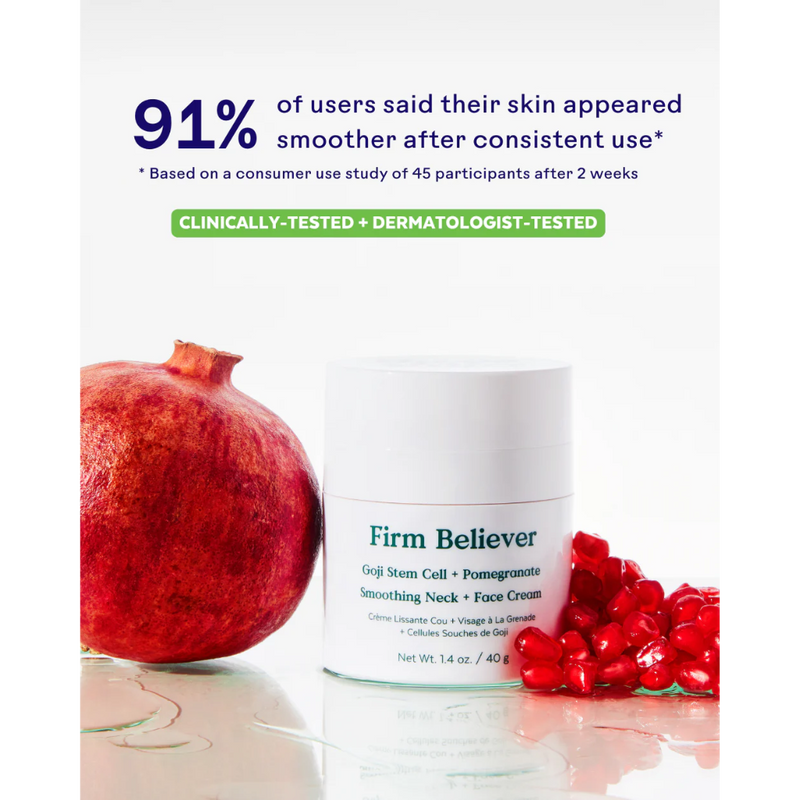 Firm Believer Goji Stem Cell + Pomegranate Smoothing Neck + Face Cream