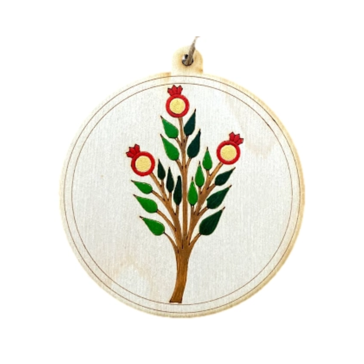 Hand Painted Pomegranate Ornament Set