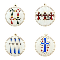 Hand Painted Cross Ornament Collection (4 Piece Set)