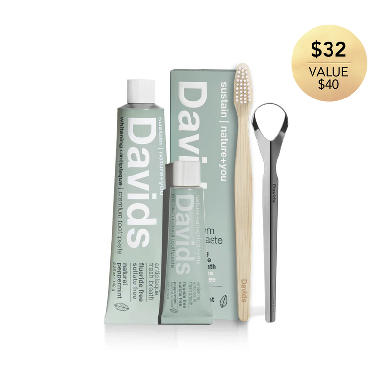 Davids Premium Toothpaste / Natural Peppermint Starter Kit