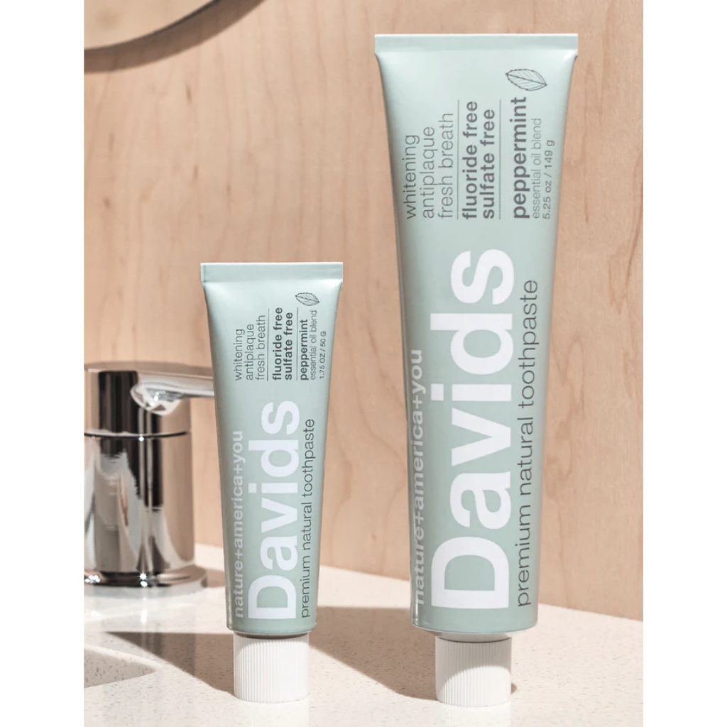 Davids Travel Size Premium Toothpaste / Natural Peppermint