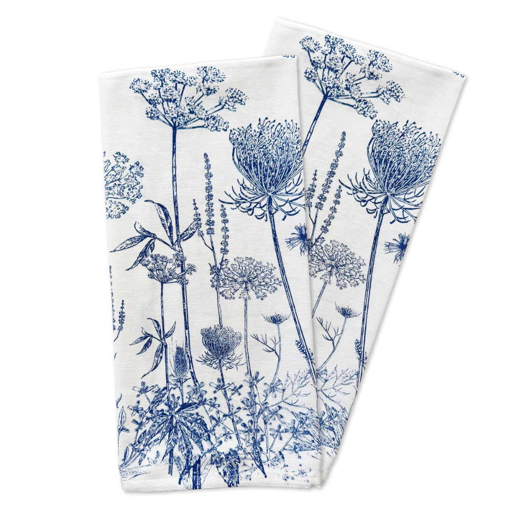 Summer Blues Kitchen Towels, Set of 2