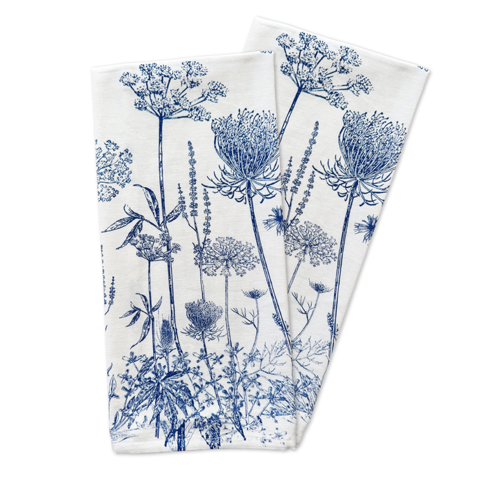 Summer Blues Kitchen Towels, Set of 2