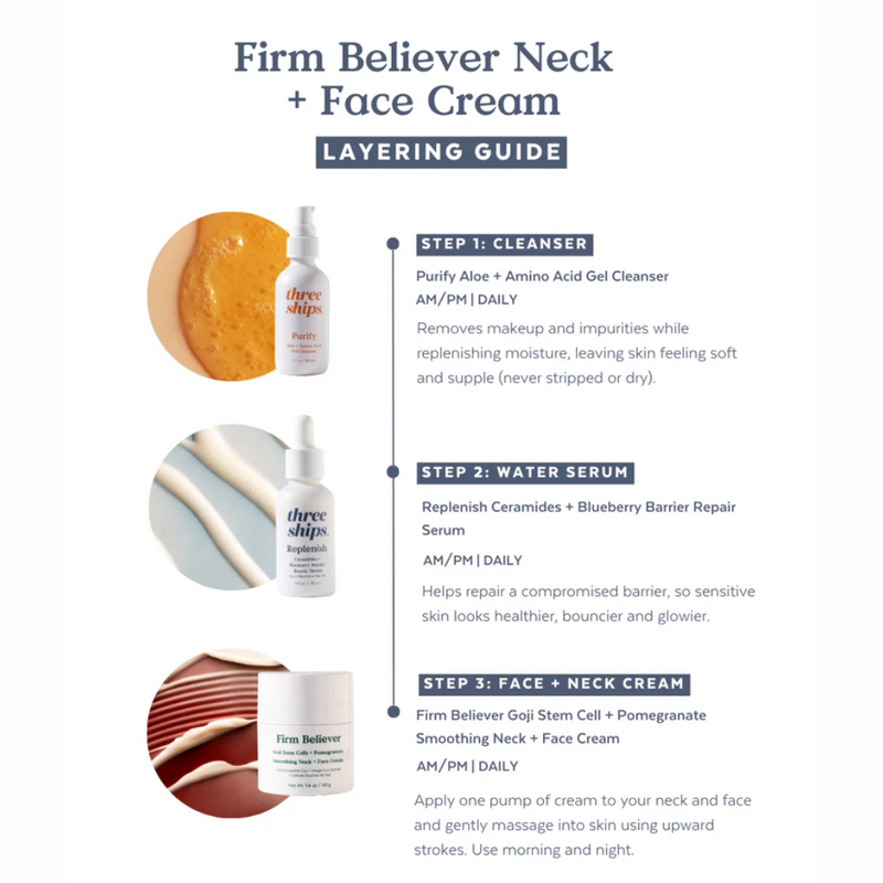 Firm Believer Goji Stem Cell + Pomegranate Smoothing Neck + Face Cream