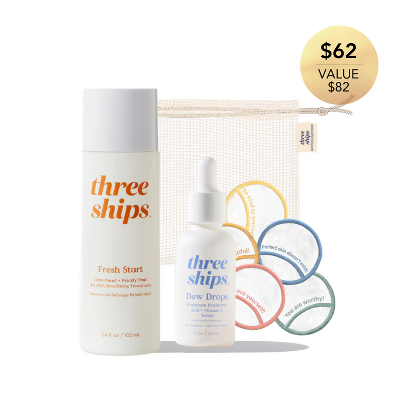 Fresh Glow Bundle + FREE Get Clean Reusable Bamboo Cosmetic Rounds