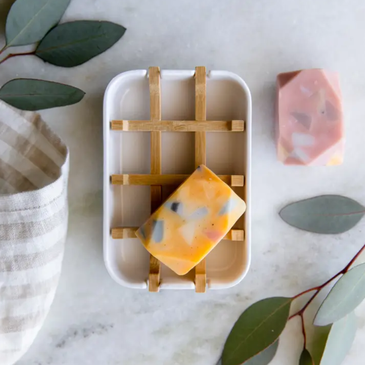 Plant-Based Biodegradable Soap Dish+Tray