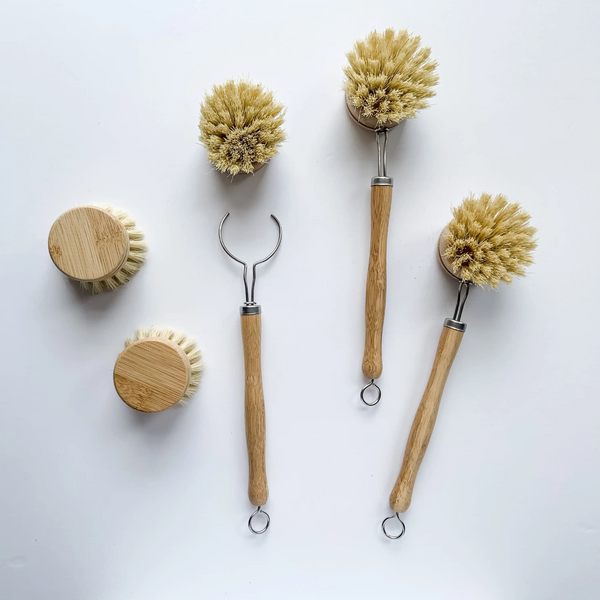 Sisal Cleaning Brush with Replaceable Head